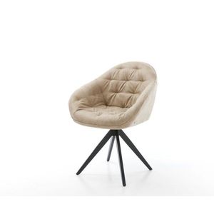 Otočná stolička Gaio-Flex béžová vintage krížová základňa štvorcová vyobraziť