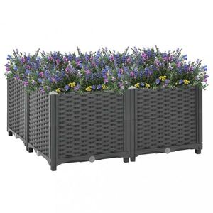 Vyvýšený záhon 80x80x38 cm PP Dekorhome vyobraziť