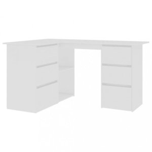 Rohový písací stôl so zásuvkami 145x100 cm Dekorhome vyobraziť