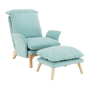 Kreslo s taburetom ZANDER látka / drevo Tempo Kondela vyobraziť