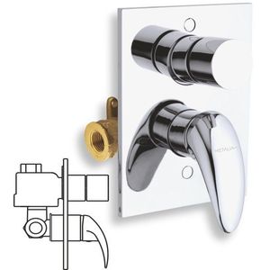 NOVASERVIS - Vaňová sprchová batéria s prepínačom Metalia 55 chróm 55050R, 0 vyobraziť