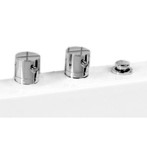 SAPHO - Trojprvková batéria na okraj vane, chróm TG2RDTML vyobraziť