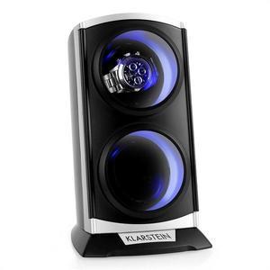 Klarstein St. Gallen Premium, naťahovač na hodinky, 2 hodiniek, 4 rýchlosti, čierny vyobraziť