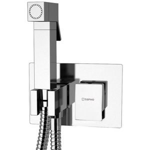 SAPHO - SPECTRE podomietková batéria s bidetovou spŕškou, hranatá, chróm 1102-07 vyobraziť