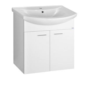 AQUALINE - ZOJA umývadlová skrinka 61, 5x74x32, 5cm, 2x dvierka, biela 51063 vyobraziť