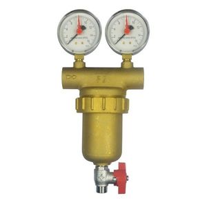 MEREO - Klum Samočistiaci filter mosadzný, vrátane manometrov 1/2" - MALGORANI WA202 vyobraziť