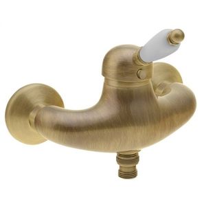 SAPHO - KIRKÉ WHITE nástenná sprchová batéria, biela páčka, bronz KI11BB vyobraziť