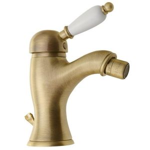 SAPHO - KIRKÉ WHITE stojánkova bidetová batéria s výpusťou, biela páčka, bronz KI03BB vyobraziť