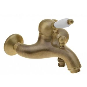 SAPHO - KIRKÉ WHITE nástenná vaňová batéria, biela páčka, bronz KI10BB vyobraziť