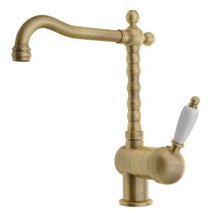 SAPHO SAPHO - KIRKÉ WHITE stojánkova drezová batéria, biela páčka, bronz KI14BB vyobraziť