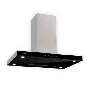 Klarstein Valeria, digestor, 90 cm, ostrovčekový, 650 m³/h, dotykový panel, LED, sklo, nehrdzavejúca oceľ, čierny vyobraziť