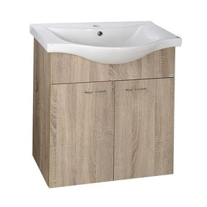 AQUALINE - KERAMIA FRESH umývadlová skrinka 60, 6x74x34cm, dub platin 50065 vyobraziť