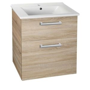 AQUALINE - VEGA umývadlová skrinka 62x72, 6x43, 8cm, 2x zásuvka, dub platin VG863 vyobraziť