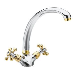 SAPHO SAPHO - ANTEA stojánkova drezová batéria s vysokou hubicou, výška 265, chróm/zlato 3112 vyobraziť