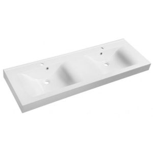 SAPHO - FLAVIA dvojumývadlo 150x50cm, liaty mramor, biela 68154 vyobraziť