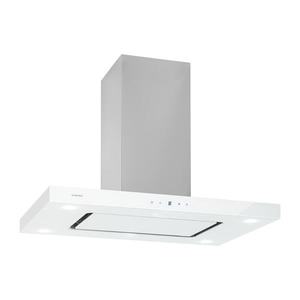 Klarstein Valeria, digestor, 90 cm, ostrovčekový, 650 m³/h, dotykový panel, LED, sklo, nehrdzavejúca oceľ, biely vyobraziť