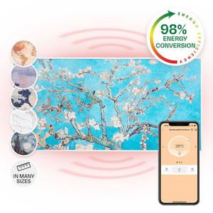 Klarstein Wonderwall Air Art Smart, infračervený ohrievač, 120 x 60 cm, 700 W, aplikácia, mandľový kvet vyobraziť