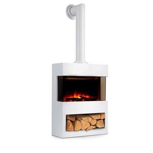 Klarstein Zermatt, elektrický krb, 900/1800 W, ilúzia plameňa, dymová rúra, biely vyobraziť