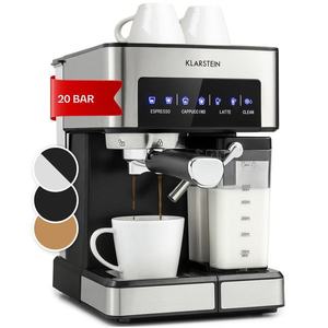 Klarstein Arabica Comfort kávovar s portafiltrom, 1350 W, 20 bar, 1, 8 l, dotykový ovládací panel vyobraziť