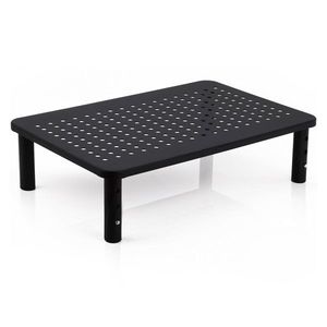 OneConcept Stojan na monitor, kovový, dierovaný vzor, 37 × 10 × 24 cm (Š × V × H) vyobraziť