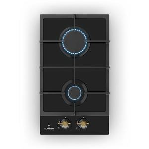 Klarstein Victoria Domino, plynová varná doska, 2 Sabaf horáky, sklokeramika, retro dizajn vyobraziť