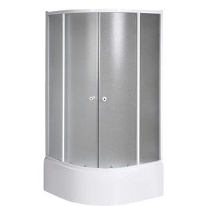 AQUALINE - ARLEN štvrťkruhová sprchová zástena 800x800, sklo Brick BTR803 vyobraziť