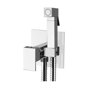 SAPHO - Podomietková batéria s bidetovou spŕškou, hranatá, chróm 1103-08 vyobraziť