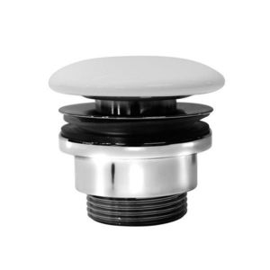 GSI umývadlová výpust 5/4", neuzatvárateľná, keramická krytka, 5-65, biela mat PVC09 vyobraziť