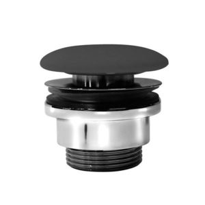 GSI umývadlová výpust 5/4", neuzatvárateľná, keramická krytka, 5-65, čierna mat PVC26 vyobraziť