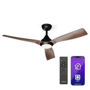 Klarstein Fiji Flow 2 v 1 Smart, stropný ventilátor, Ø 132 cm, stmievateľné LED svetlo, diaľkové ovládanie, ovládanie cez aplikáciu, 2 smery chodu vyobraziť