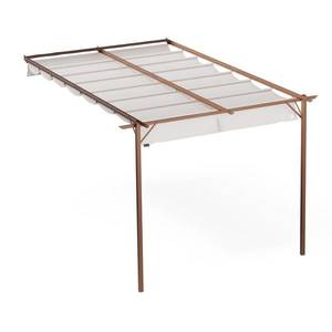 NA Blumfeldt Pantheon Wall Pergola, nástenná pergola, 3 x 4 m, práškovo lakovná oceľ, odolná voči poveternostným vplyvom vyobraziť