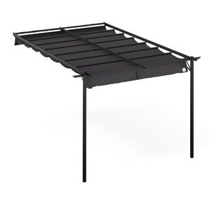 NA Blumfeldt Pantheon Wall Pergola, nástenná pergola, 3 x 4 m, práškovo lakovná oceľ, odolná voči poveternostným vplyvom vyobraziť