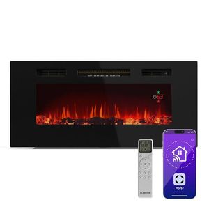 Klarstein Galeras Smart Inteligentný elektrický krb, 2 nastavenia teploty, 16 - 30°| LED ilúzia plameňa, Možnosť pripojenia k IOT vyobraziť