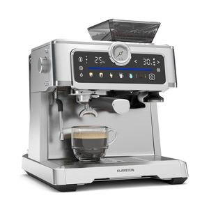 Klarstein GrandPresso Touch kávovar, 20 barov, integrovaný mlynček, indikátor tlaku, mliečna pena vyobraziť