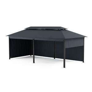 Blumfeldt Grandezza Cortina záhradný altánok 3x6 m, odolný voči poveternostným vplyvom, prášková farba, bočné rolety vyobraziť