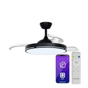 Klarstein AirFold, Inteligentný stropný ventilátor, Zaťahovacie lopatky, Stmievateľné LED svetlo, Smart vyobraziť