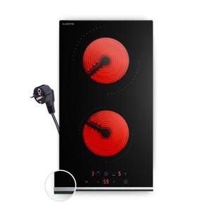 Klarstein Verosteel sklokeramická varná doska, Minimalistická, výkonná, 2 varné zóny, 3000 W, 30 cm vyobraziť