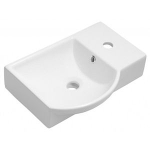 SAPHO - LITOS keramické umývadlo rohové 45x32cm, batéria vpravo, biela 4079 vyobraziť
