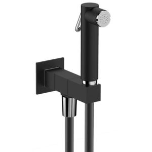 SAPHO - Nástenný ventil s ručnou bidetovou sprškou a bezpečnostnou pojistkou, hranatý, čierna matná SG108NE vyobraziť