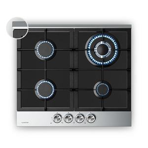 Klarstein Verosteel plynová varná doska, 4 horáky, elektrické zapaľovanie, kompatibilná s zemným plynom a LPG, 8000 W, 60 cm vyobraziť