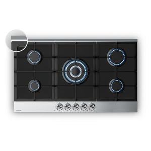 Klarstein Verosteel plynová varná doska, 5 horákov, Elektrické zapalovanie, Kompatibilná s zemným plynom a LPG, 10400W, 90cm vyobraziť