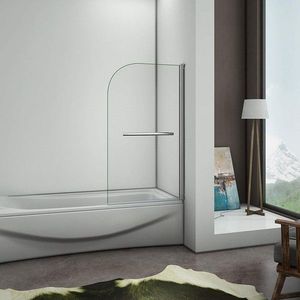 H K - Vaňová zástena S11H FLAG 80x140cm - jednodielna sklopná, číre sklo, s držiakom na uteráky SE-S11HFLAG80 vyobraziť