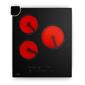 Klarstein Velaire sklokeramická varná doska, elegantná, minimalistická, kompaktná, 3 varné zóny, 4100 W, 45 cm vyobraziť