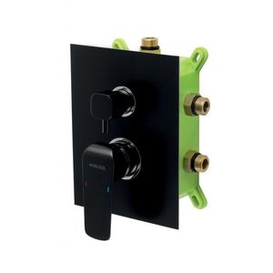 NOVASERVIS - Podomietková batéria s boxom 3 vývody, TINA, čierna BOX38051RX, 5 vyobraziť