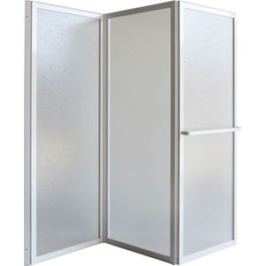 OLSEN SPA - Vaňová zástena KARINA - Farba rámu zásteny - Hliník biely, Rozmer A - 95 cm, Smer zatváranie - Univerzálny Ľavé / Pravé, Výplň - Polystyrol 2, 2 mm (acrilico) OLBVZ2 vyobraziť