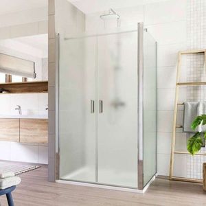 Mereo Sprchovací kút, Lima, obdĺžnik, dvojkrídlový, lietací, 100x80 cm, chróm ALU, sklo Point CK87552K vyobraziť