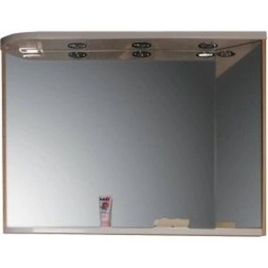 RAVAK - Praktik Zrkadlo s poličkou, integrovanými svetlami a zásuvkou M 780, 780 x 160 x 680 mm, zrkadlo pravé, breza / biela X000000161 vyobraziť