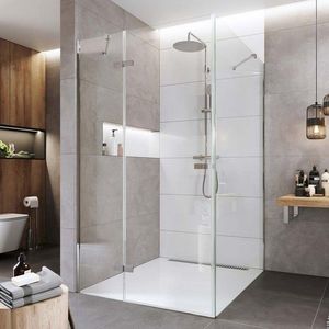 Mereo Sprchovací kút, Novea, obdĺžnik, pántový, 90x100 cm, chróm ALU, sklo Číre, dvere ľavé a pevný diel CK10216ZL vyobraziť