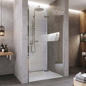 Mereo Sprchové dvere, Novea, pántové, 120x200 cm, chróm ALU, sklo Číre, pravé prevedenie CK10411ZP vyobraziť