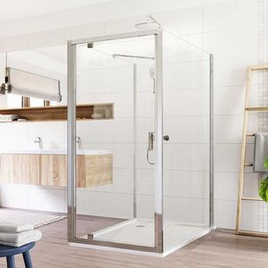 Mereo Sprchovací kút Lima, obdĺžnik do priestoru U, pivotový, 80x100x80 cm, chróm ALU, sklo Číre CK87853K vyobraziť